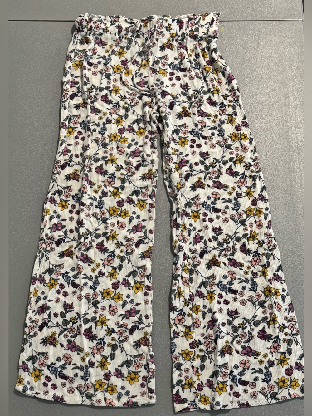 Joe B Floral Smocked Waist Wide-Leg Pajama Pants M